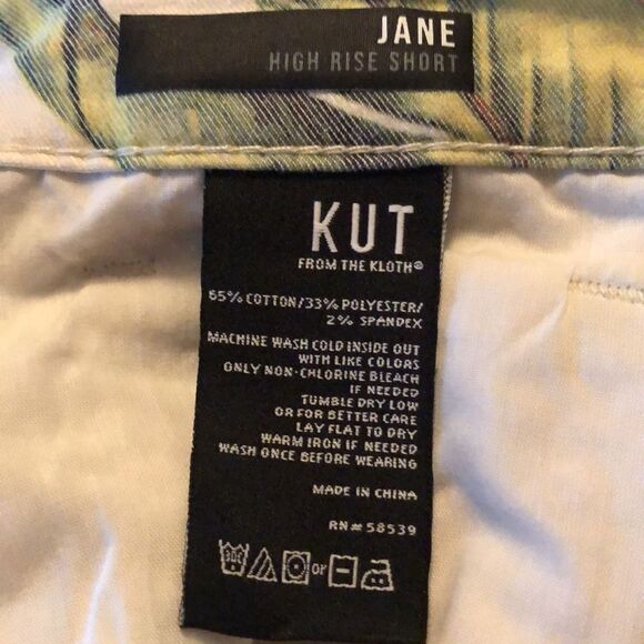 KUT FROM THE KLOTH Shorts Jane High Rise Tropical Blossom Size 14 - Picture 6 of 9